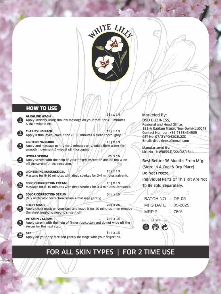 White Lilly Korean Skincare Facial Kit - Image 2