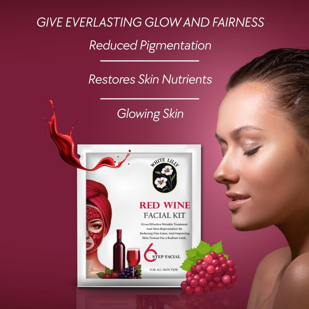 White Lilly Red Wine Facial Kit - Image 4