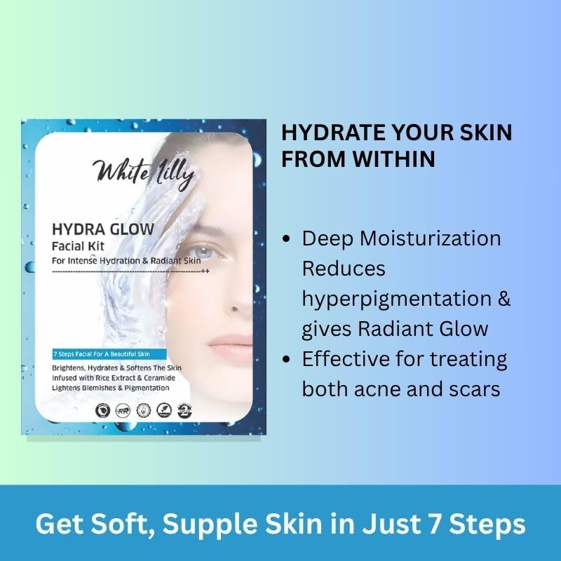 White Lilly Hydra Facial Kit – 10 Step Professional Hydration & Brightening Treatment - Image 5