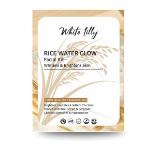 White Lilly Rice Water Glow Facial Kit – 7 Step Brightening & Even-Tone Treatment